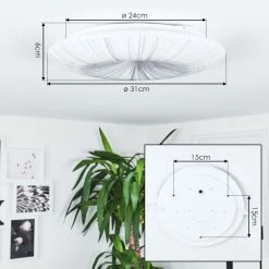 Hofstein Vogorno Deckenleuchte LED Weiß, 1-flammig 15 Hofstein Vogorno Deckenleuchte LED Weiß, 1-flammig -LED Leuchten Verkäufe vogorno deckenleuchte h3457818 3