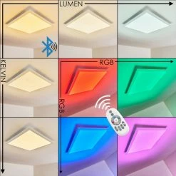 Hofstein Voisines Deckenpanel LED Weiß, 1-flammig, Fernbedienung, Farbwechsler 32 Hofstein Voisines Deckenpanel LED Weiß, 1-flammig, Fernbedienung, Farbwechsler -LED Leuchten Verkäufe voisines deckenpanel h3267738 do1 3