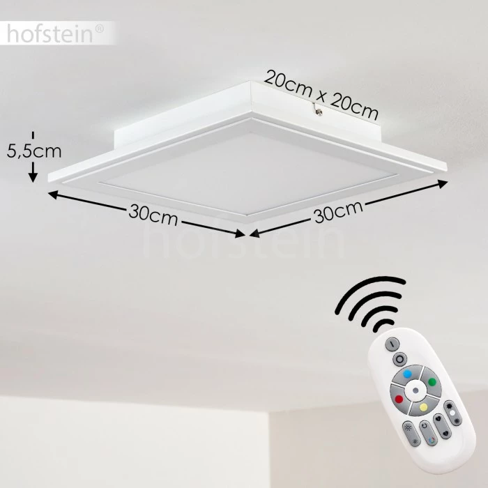 Hofstein Voisines Deckenpanel LED Weiß, 1-flammig, Fernbedienung, Farbwechsler 2 Hofstein Voisines Deckenpanel LED Weiß, 1-flammig, Fernbedienung, Farbwechsler – Bild 2