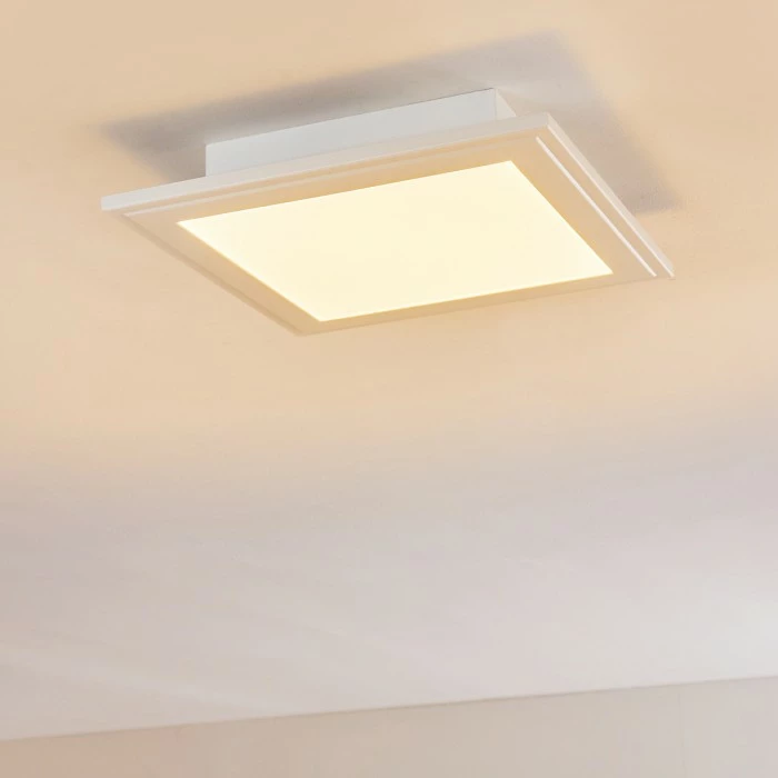 Hofstein Voisines Deckenpanel LED Weiß, 1-flammig, Fernbedienung, Farbwechsler 3 Hofstein Voisines Deckenpanel LED Weiß, 1-flammig, Fernbedienung, Farbwechsler – Bild 3