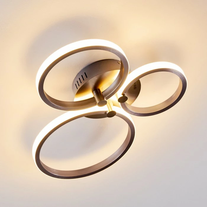 Hofstein Volonne Deckenleuchte LED Silber, 3-flammig 11 Hofstein Volonne Deckenleuchte LED Silber, 3-flammig – Bild 11