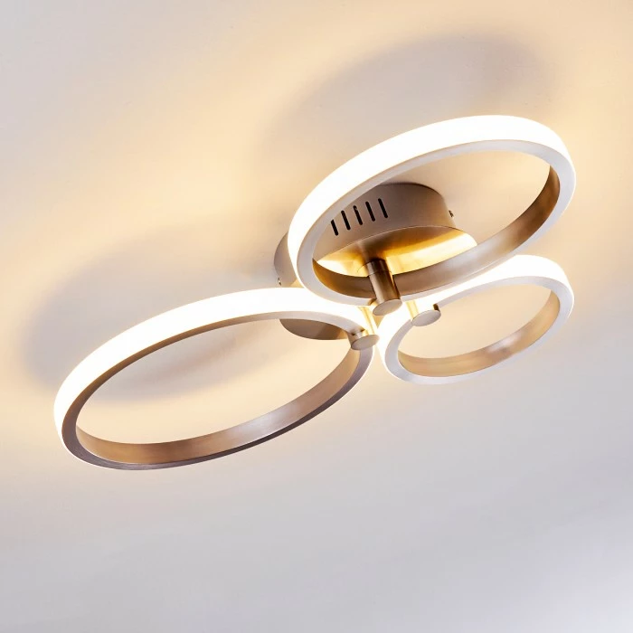 Hofstein Volonne Deckenleuchte LED Silber, 3-flammig 3 Hofstein Volonne Deckenleuchte LED Silber, 3-flammig – Bild 3