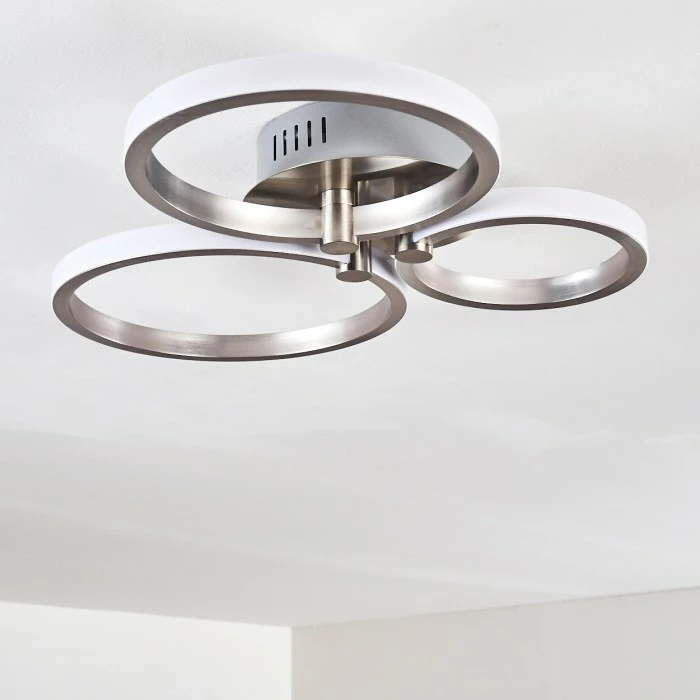 Hofstein Volonne Deckenleuchte LED Silber, 3-flammig 5 Hofstein Volonne Deckenleuchte LED Silber, 3-flammig – Bild 5