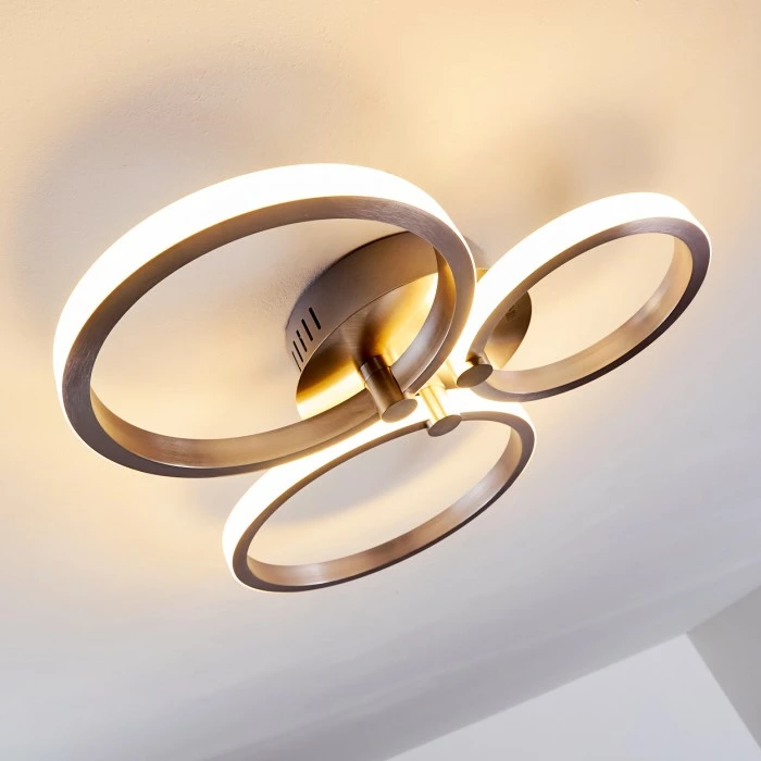 Hofstein Volonne Deckenleuchte LED Silber, 3-flammig 6 Hofstein Volonne Deckenleuchte LED Silber, 3-flammig – Bild 6