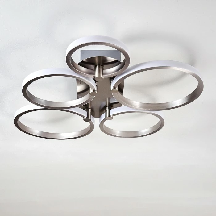 Hofstein Volonne Deckenleuchte LED Silber, 5-flammig 5 Hofstein Volonne Deckenleuchte LED Silber, 5-flammig – Bild 5