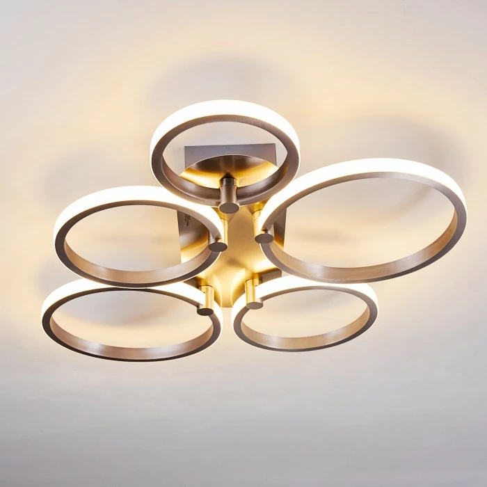 Hofstein Volonne Deckenleuchte LED Silber, 5-flammig 10 Hofstein Volonne Deckenleuchte LED Silber, 5-flammig – Bild 10