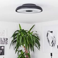 Hofstein Vully Deckenleuchte LED Schwarz, 1-flammig, Fernbedienung, Farbwechsler -LED Leuchten Verkäufe vully deckenleuchte h3457566 4