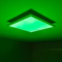 Hofstein Wabos Deckenpanel LED Weiß, 1-flammig, Fernbedienung, Farbwechsler -LED Leuchten Verkäufe wabos deckenpanel h3001349 25