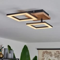 Hofstein Walschbronn Deckenleuchte LED Schwarz, Naturfarben, 1-flammig -LED Leuchten Verkäufe walschbronn deckenleuchte h3652008 8