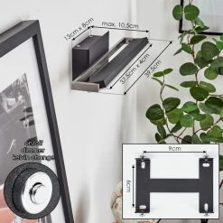 Hofstein Waltenheim Wandleuchte LED Nickel-Matt, Schwarz, 1-flammig -LED Leuchten Verkäufe waltenheim wandleuchte h3654361 3