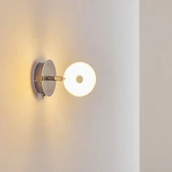 Hofstein Wandleuchte Donot LED Nickel-Matt, Chrom, 1-flammig -LED Leuchten Verkäufe wandleuchte donot h3021293 do2 15