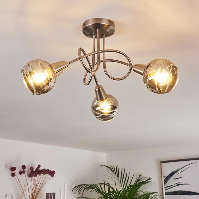 Hofstein Warga Deckenleuchte LED Nickel-Matt, 3-flammig 11 Hofstein Warga Deckenleuchte LED Nickel-Matt, 3-flammig – Bild 11