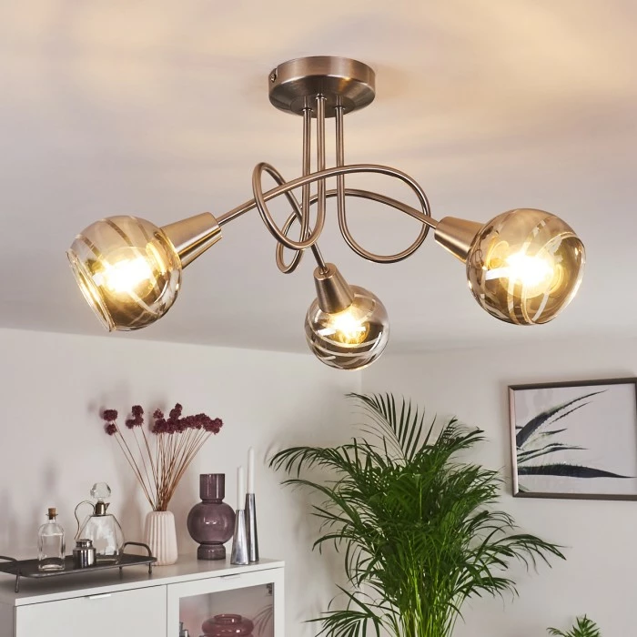 Hofstein Warga Deckenleuchte LED Nickel-Matt, 3-flammig 7 Hofstein Warga Deckenleuchte LED Nickel-Matt, 3-flammig – Bild 7