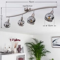 Hofstein Warga Deckenleuchte LED Nickel-Matt, 4-flammig 14 Hofstein Warga Deckenleuchte LED Nickel-Matt, 4-flammig -LED Leuchten Verkäufe warga deckenleuchte h3390184 3