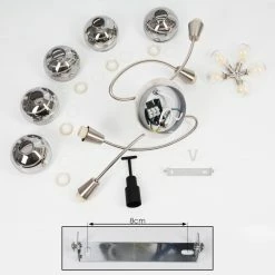 Hofstein Warga Deckenleuchte LED Nickel-Matt, 5-flammig -LED Leuchten Verkäufe warga deckenleuchte h3390207 4