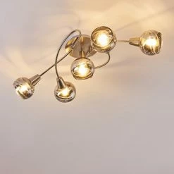 Hofstein Warga Deckenleuchte LED Nickel-Matt, 5-flammig -LED Leuchten Verkäufe warga deckenleuchte h3390207 9