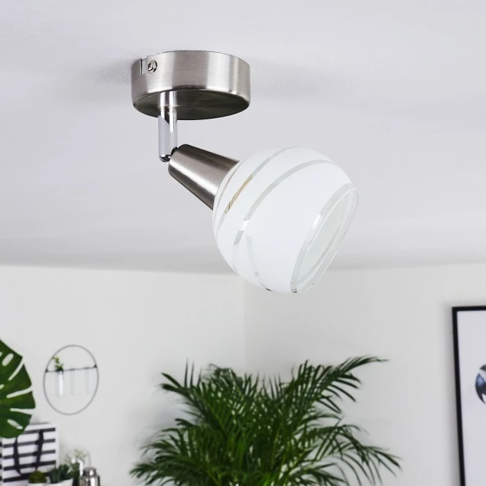 Hofstein Warga Deckenleuchte LED Nickel-Matt, 1-flammig 2 Hofstein Warga Deckenleuchte LED Nickel-Matt, 1-flammig – Bild 2