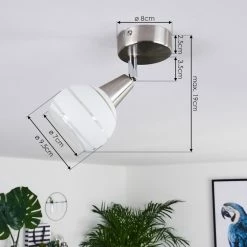 Hofstein Warga Deckenleuchte LED Nickel-Matt, 1-flammig 15 Hofstein Warga Deckenleuchte LED Nickel-Matt, 1-flammig -LED Leuchten Verkäufe warga deckenleuchte h3395189 3