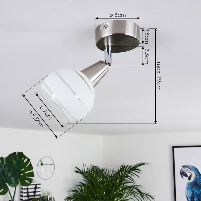 Hofstein Warga Deckenleuchte LED Nickel-Matt, 1-flammig 4 Hofstein Warga Deckenleuchte LED Nickel-Matt, 1-flammig – Bild 4