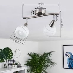 Hofstein Warga Deckenleuchte LED Nickel-Matt, 2-flammig 15 Hofstein Warga Deckenleuchte LED Nickel-Matt, 2-flammig -LED Leuchten Verkäufe warga deckenleuchte h3395226 3