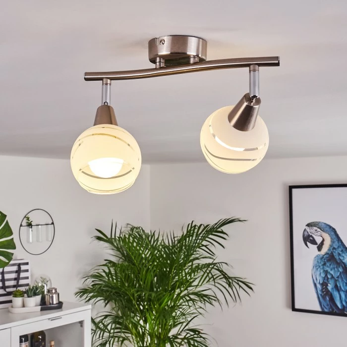 Hofstein Warga Deckenleuchte LED Nickel-Matt, 2-flammig 7 Hofstein Warga Deckenleuchte LED Nickel-Matt, 2-flammig – Bild 7