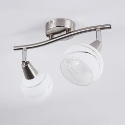 Hofstein Warga Deckenleuchte LED Nickel-Matt, 2-flammig 19 Hofstein Warga Deckenleuchte LED Nickel-Matt, 2-flammig -LED Leuchten Verkäufe warga deckenleuchte h3395226 7