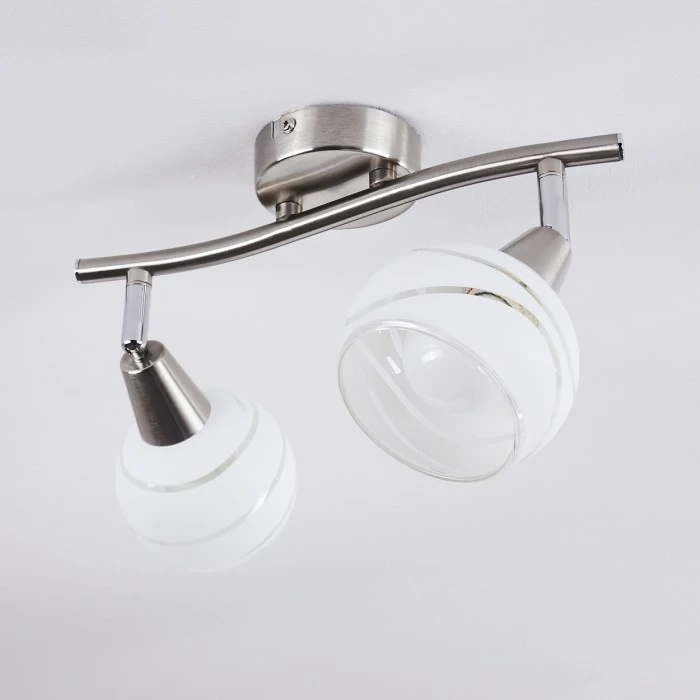 Hofstein Warga Deckenleuchte LED Nickel-Matt, 2-flammig 8 Hofstein Warga Deckenleuchte LED Nickel-Matt, 2-flammig – Bild 8