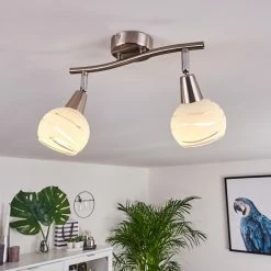 Hofstein Warga Deckenleuchte LED Nickel-Matt, 2-flammig 20 Hofstein Warga Deckenleuchte LED Nickel-Matt, 2-flammig -LED Leuchten Verkäufe warga deckenleuchte h3395226 8