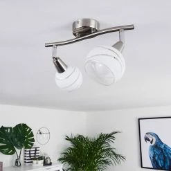 Hofstein Warga Deckenleuchte LED Nickel-Matt, 2-flammig 21 Hofstein Warga Deckenleuchte LED Nickel-Matt, 2-flammig -LED Leuchten Verkäufe warga deckenleuchte h3395226 9