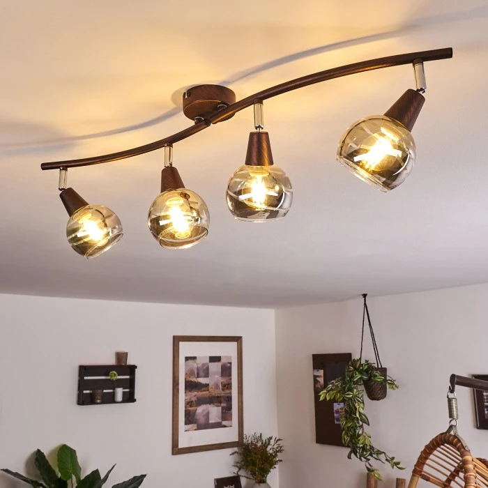 Hofstein Warga Deckenleuchte LED Bronze, 4-flammig 1 Hofstein Warga Deckenleuchte LED Bronze, 4-flammig