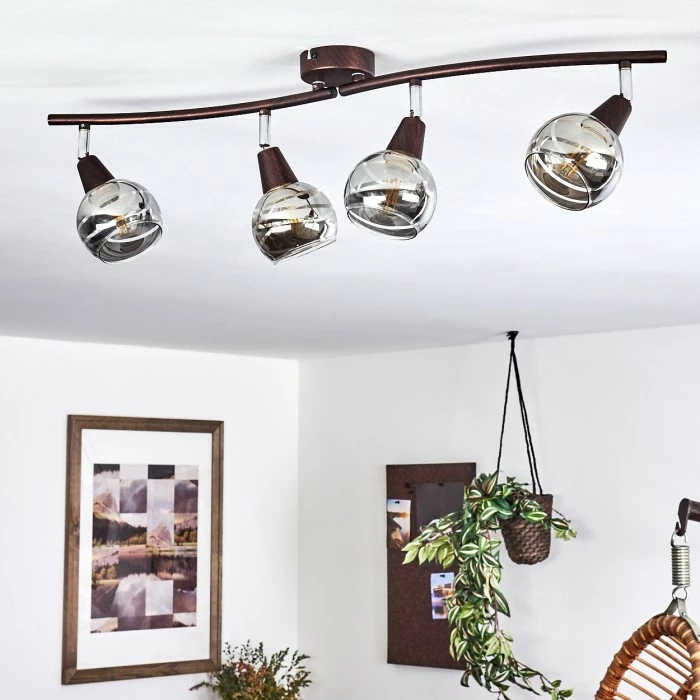 Hofstein Warga Deckenleuchte LED Bronze, 4-flammig 2 Hofstein Warga Deckenleuchte LED Bronze, 4-flammig – Bild 2