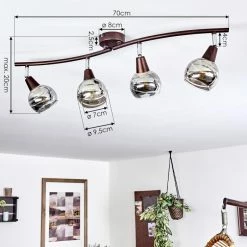 Hofstein Warga Deckenleuchte LED Bronze, 4-flammig 13 Hofstein Warga Deckenleuchte LED Bronze, 4-flammig -LED Leuchten Verkäufe warga deckenleuchte h3395288 3