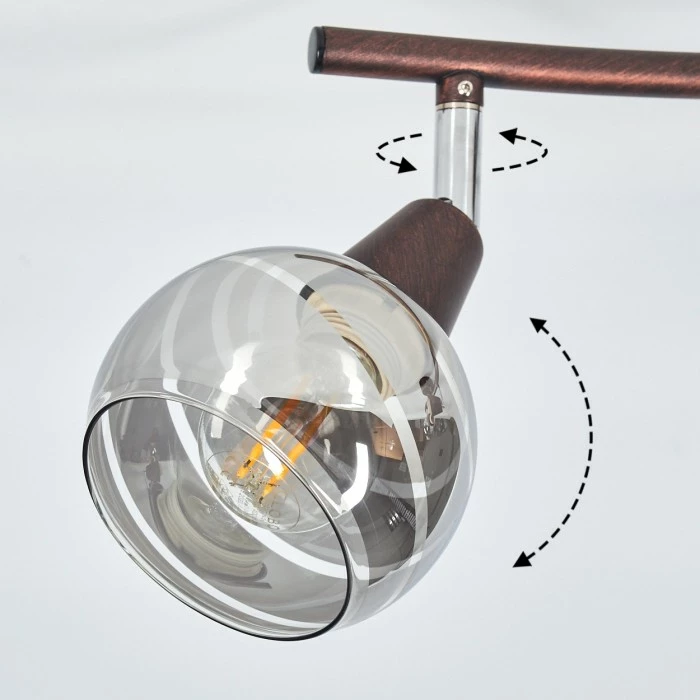 Hofstein Warga Deckenleuchte LED Bronze, 4-flammig 6 Hofstein Warga Deckenleuchte LED Bronze, 4-flammig – Bild 6