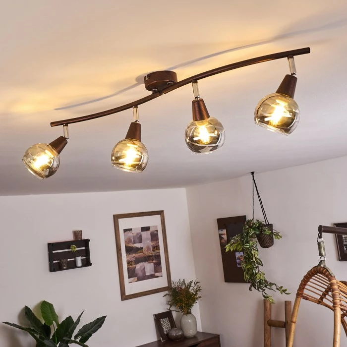 Hofstein Warga Deckenleuchte LED Bronze, 4-flammig 7 Hofstein Warga Deckenleuchte LED Bronze, 4-flammig – Bild 7