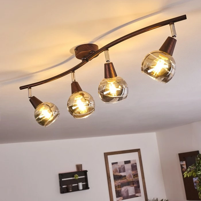 Hofstein Warga Deckenleuchte LED Bronze, 4-flammig 9 Hofstein Warga Deckenleuchte LED Bronze, 4-flammig – Bild 9