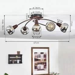 Hofstein Warga Deckenleuchte LED Bronze, 4-flammig 13 Hofstein Warga Deckenleuchte LED Bronze, 4-flammig -LED Leuchten Verkäufe warga deckenleuchte h3395325 3