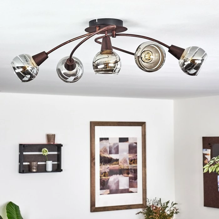 Hofstein Warga Deckenleuchte LED Bronze, 4-flammig 10 Hofstein Warga Deckenleuchte LED Bronze, 4-flammig – Bild 10