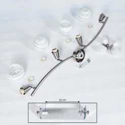 Hofstein Warga Deckenleuchte LED Nickel-Matt, 4-flammig -LED Leuchten Verkäufe warga deckenleuchte h3395424 4