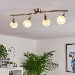 Hofstein Warga Deckenleuchte LED Nickel-Matt, 4-flammig -LED Leuchten Verkäufe warga deckenleuchte h3395424 6