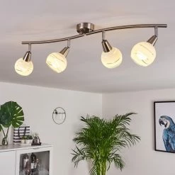 Hofstein Warga Deckenleuchte LED Nickel-Matt, 4-flammig -LED Leuchten Verkäufe warga deckenleuchte h3395424 8