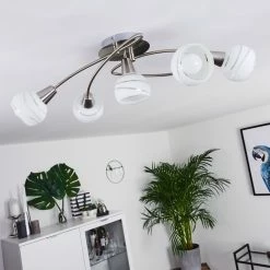 Hofstein Warga Deckenleuchte LED Nickel-Matt, 5-flammig -LED Leuchten Verkäufe warga deckenleuchte h3395479 11