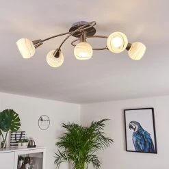 Hofstein Warga Deckenleuchte LED Nickel-Matt, 5-flammig -LED Leuchten Verkäufe warga deckenleuchte h3395479 6