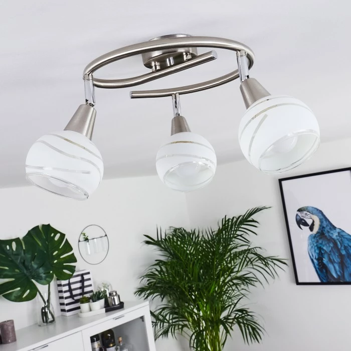 Hofstein Warga Deckenleuchte LED Nickel-Matt, 3-flammig 12 Hofstein Warga Deckenleuchte LED Nickel-Matt, 3-flammig – Bild 12