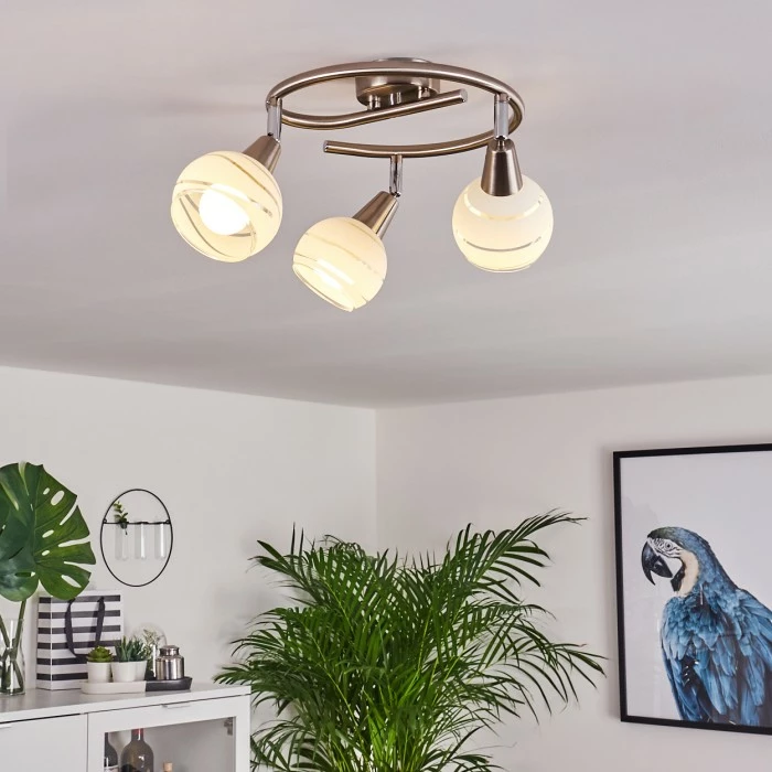 Hofstein Warga Deckenleuchte LED Nickel-Matt, 3-flammig 9 Hofstein Warga Deckenleuchte LED Nickel-Matt, 3-flammig – Bild 9