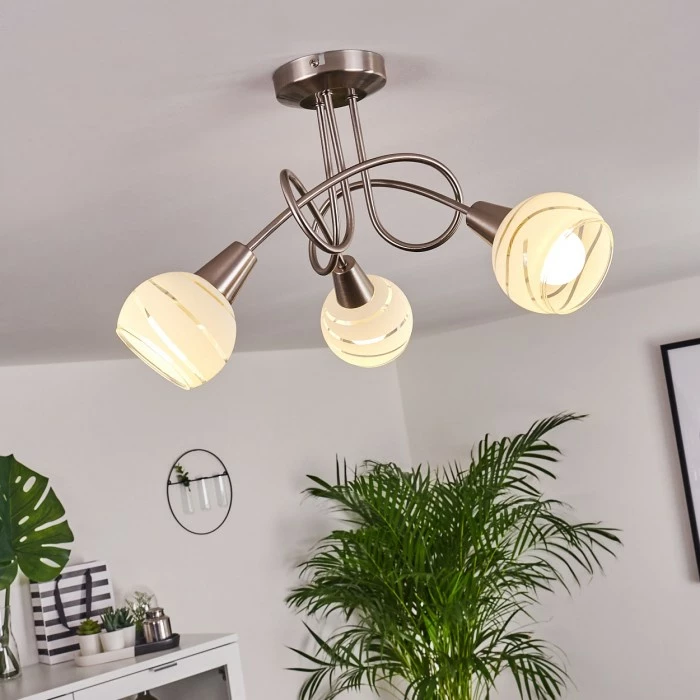 Hofstein Warga Deckenleuchte LED Nickel-Matt, 3-flammig 11 Hofstein Warga Deckenleuchte LED Nickel-Matt, 3-flammig – Bild 11