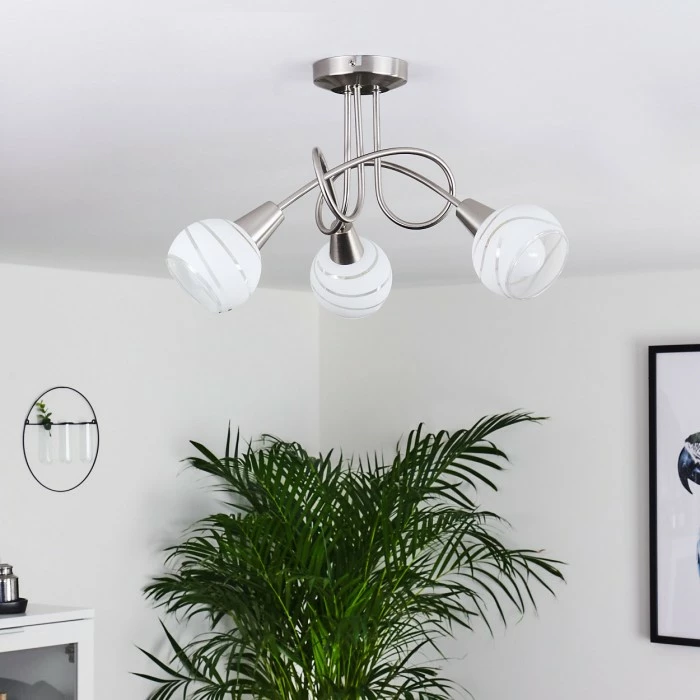 Hofstein Warga Deckenleuchte LED Nickel-Matt, 3-flammig 12 Hofstein Warga Deckenleuchte LED Nickel-Matt, 3-flammig – Bild 12