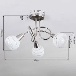 Hofstein Warga Deckenleuchte LED Nickel-Matt, 3-flammig 15 Hofstein Warga Deckenleuchte LED Nickel-Matt, 3-flammig -LED Leuchten Verkäufe warga deckenleuchte h3405819 3