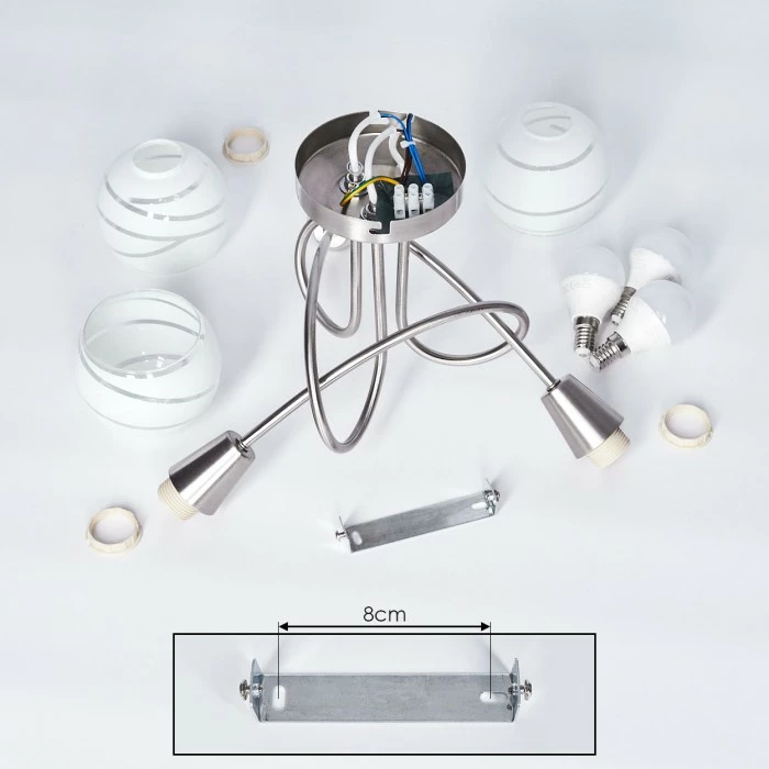 Hofstein Warga Deckenleuchte LED Nickel-Matt, 3-flammig 5 Hofstein Warga Deckenleuchte LED Nickel-Matt, 3-flammig – Bild 5