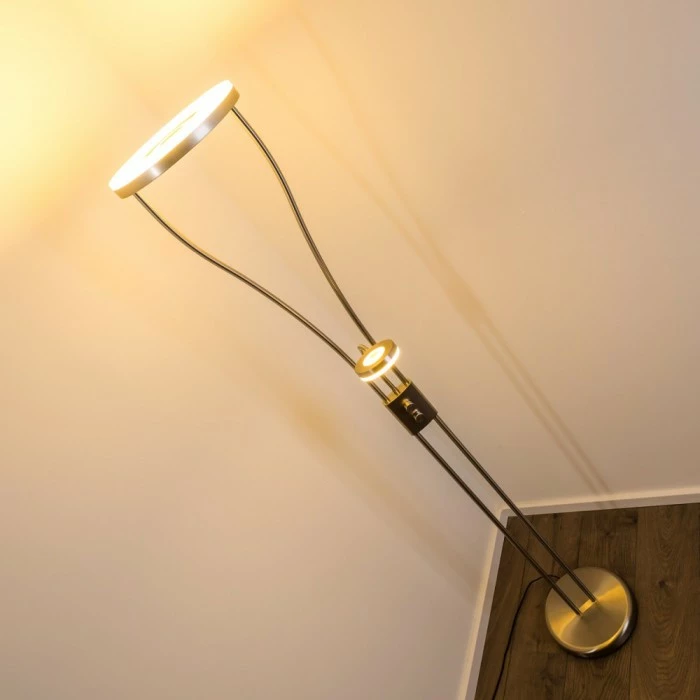 Hofstein Watino Deckenfluter LED Nickel-Matt, 3-flammig 17 Hofstein Watino Deckenfluter LED Nickel-Matt, 3-flammig – Bild 17