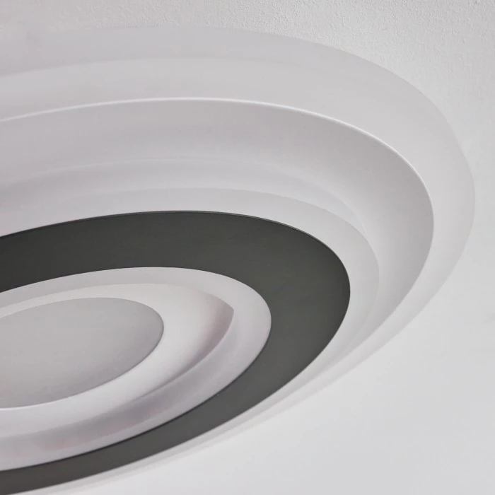 Hofstein Wawo Deckenpanel LED Grau, Weiß, 1-flammig, Fernbedienung 3 Hofstein Wawo Deckenpanel LED Grau, Weiß, 1-flammig, Fernbedienung – Bild 3